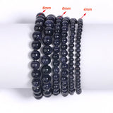 Natural Stone Bracelet Amethyst Turquoise Elastic Bangles