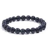 Natural Stone Bracelet Amethyst Turquoise Elastic Bangles