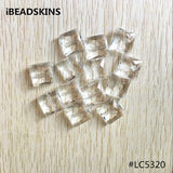 Clear Acrylic Square Faceted Beads 19mm 200pcs