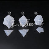 19pcs 3D Dice Series Jewelry Making Tools Number Gamer Silicone UV Resin Molds