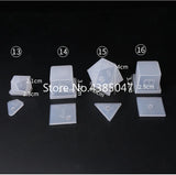 19pcs 3D Dice Series Jewelry Making Tools Number Gamer Silicone UV Resin Molds