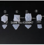 19pcs 3D Dice Series Jewelry Making Tools Number Gamer Silicone UV Resin Molds