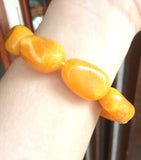 Natural Mexican Amber Beeswax Bracelet 19x13x31mm