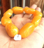 Natural Mexican Amber Beeswax Bracelet 19x13x31mm