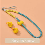 19x16mm Lampwork Duck Shape Glass Animals Pendant Beads