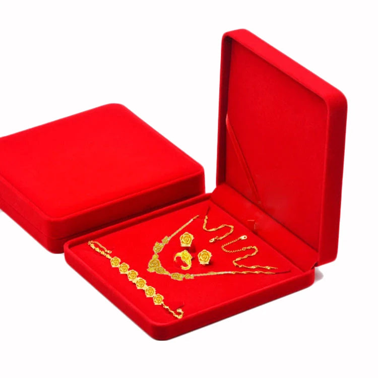 Flannelette Jewelry Box Set - 19x19x3.5cm