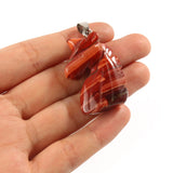 19x27mm Unicorn Shape Natural Stone Pendant for Jewelry Making