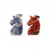 19x27mm Unicorn Shape Natural Stone Pendant for Jewelry Making