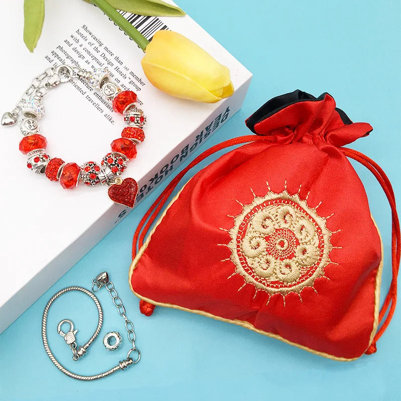 Christmas Gift Bead Charm Set For Bracelet DIY