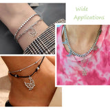 Butterfly Flower Dangle Pendants for DIY Jewelry Y2k Girls Necklace Earrings