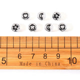 Acrylic Beads Flat Round Moon Heart Star 7x4mm 200pcs