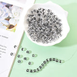 Acrylic Beads Flat Round Moon Heart Star 7x4mm 200pcs