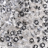 Acrylic Beads Flat Round Moon Heart Star 7x4mm 200pcs