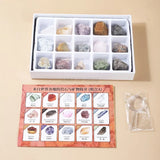15Pcs Natural Rock Collection Rough Specimens Mixed Mineral Stones Reiki Healing
