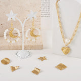 304 Stainless Steel Triangle & Rhombus & Star Charms for DIY Jewelry Making