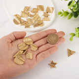 304 Stainless Steel Triangle & Rhombus & Star Charms for DIY Jewelry Making