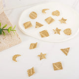 304 Stainless Steel Triangle & Rhombus & Star Charms for DIY Jewelry Making