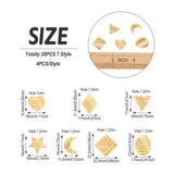 304 Stainless Steel Triangle & Rhombus & Star Charms for DIY Jewelry Making