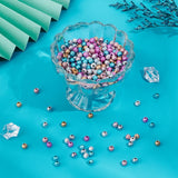 490Pcs Matte Style Spray Painted Acrylic Beads Round Mixed 6mm