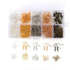 5color Silver K KC Ancient Green Metal Earring Hook/Jump Rings