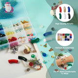 Christmas Bracelet DIY Kit with Curved Tube Beads & Enamel Charms