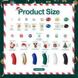 Christmas Bracelet DIY Kit with Curved Tube Beads & Enamel Charms