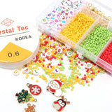 Acrylic Rice Beads Soft Pottery Christmas Pendant Set