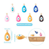 Alloy Enamel Evil Eye Pendants for DIY Necklace