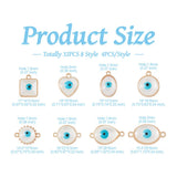 Alloy Enamel Evil Eye Pendants for DIY Necklace