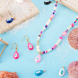 Alloy Enamel Evil Eye Pendants for DIY Necklace