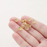 Alloy Bead Caps Flower Brackets w/ Storage Box DIY Jewelry Making Supplies