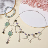 DIY Beading Kit 24 Colors 8mm Glass Beads for Bracelet Necklace Jewelry