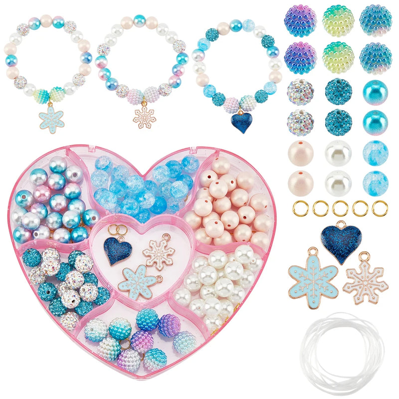 Bead Making Kit Mixed Beads Pendants DIY Bracelet Necklace