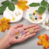 Colorful Flower Enamel Charms for DIY Jewelry Making