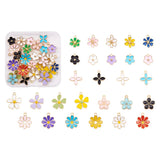 Colorful Flower Enamel Charms for DIY Jewelry Making