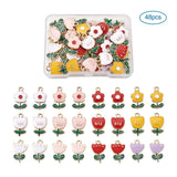 Colorful Flower Enamel Charms for DIY Jewelry Making