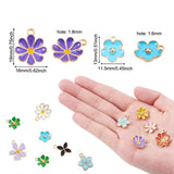 Colorful Flower Enamel Charms for DIY Jewelry Making