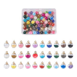 Glass Ball Pendants with Shining Stars Sequins for DIY Jewelry Making