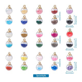 Glass Ball Pendants with Shining Stars Sequins for DIY Jewelry Making