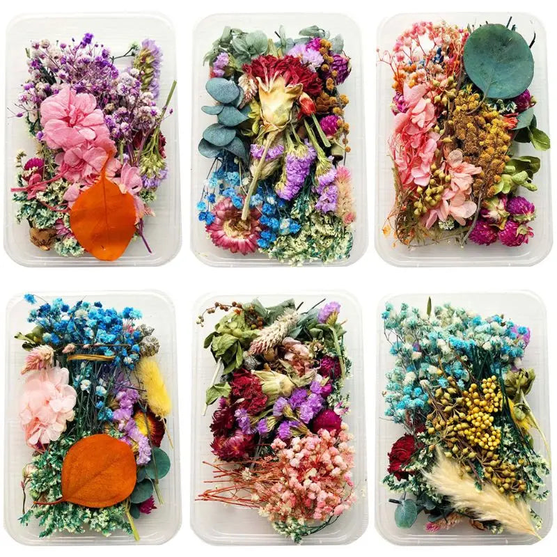 Crystal Epoxy Filler Dry Flower Mixed Nail Stickers Decorations
