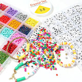 Czech Charm Glass Seed Beads Set With Tool, Acrylic Letter Spacer Beads