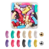 DIY Curved Tube Beads Jewelry Making Kit 48pcs/box