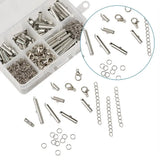 DIY Ribbon Ends Slide Clasp Twist Extender Chains Jump Rings Lobster Clasps