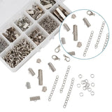 DIY Ribbon Ends Slide Clasp Twist Extender Chains Jump Rings Lobster Clasps