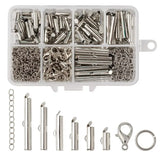 DIY Ribbon Ends Slide Clasp Twist Extender Chains Jump Rings Lobster Clasps