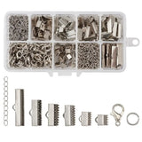 DIY Ribbon Ends Slide Clasp Twist Extender Chains Jump Rings Lobster Clasps