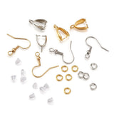 Earring Hooks Ice Pick Bails Jump Rings Ear Nuts DIY Jewelry Kit