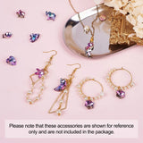 Glass Pendants Mixed Shapes Charms with Snap on Bails
