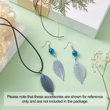 Electroplated Natural Leaf Pendants Charms for DIY Jewelry Making