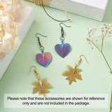 Electroplated Natural Leaf Pendants Charms for DIY Jewelry Making